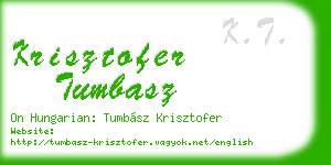 krisztofer tumbasz business card